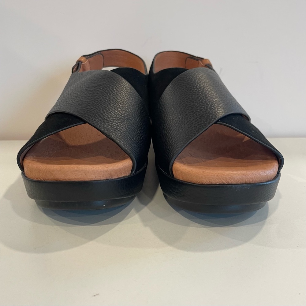 Gentle Souls Black Lori X Band‎ Comfort Sandals Crisscross Women's Size 8 - Picture 2 of 9